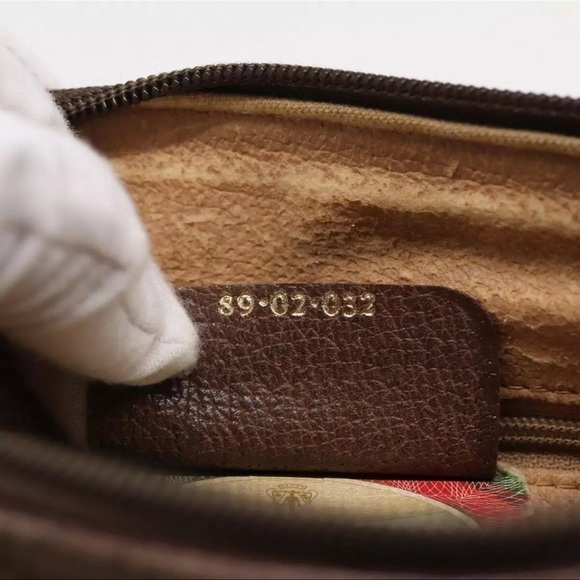 GUCCI GG Supreme Web Sherry Line Shoulder Bag PVC Beige Red 89 01 032 Auth 83419 - Picture 9 of 9